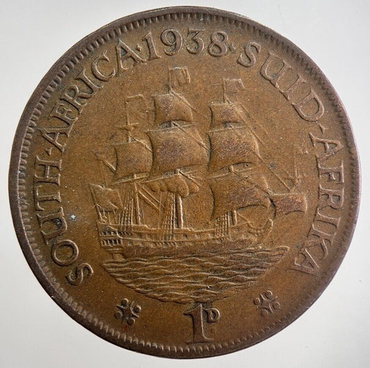 1938 South Africa Penny Coin | Fine Collectable Grade | a7993