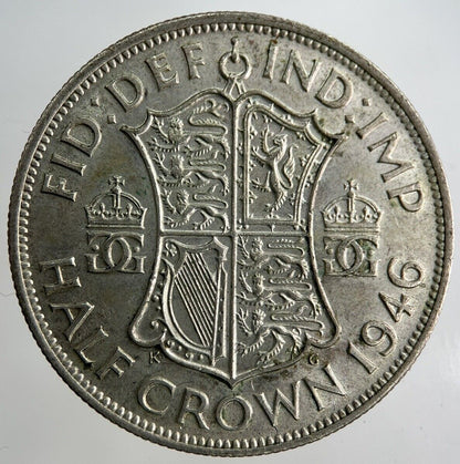 1946 George VI Half - Crown Silver Coin | Fine Collectable Grade