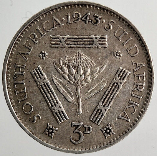1943 South Africa Threepence Coin | Fine Collectable Grade | a6511