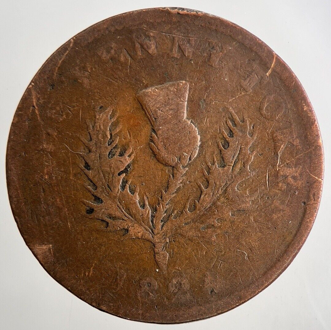 1824 Canada Nova Scotia Half - Penny Token Coin | Collectable Grade | a9491