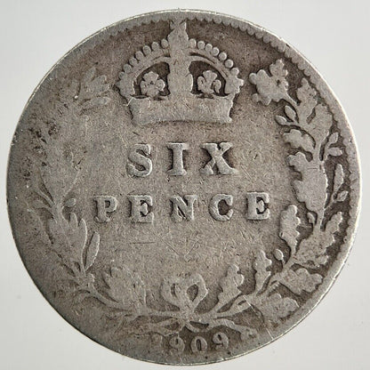 1909 Edward VII Sixpence Silver Coin | Collectable Grade