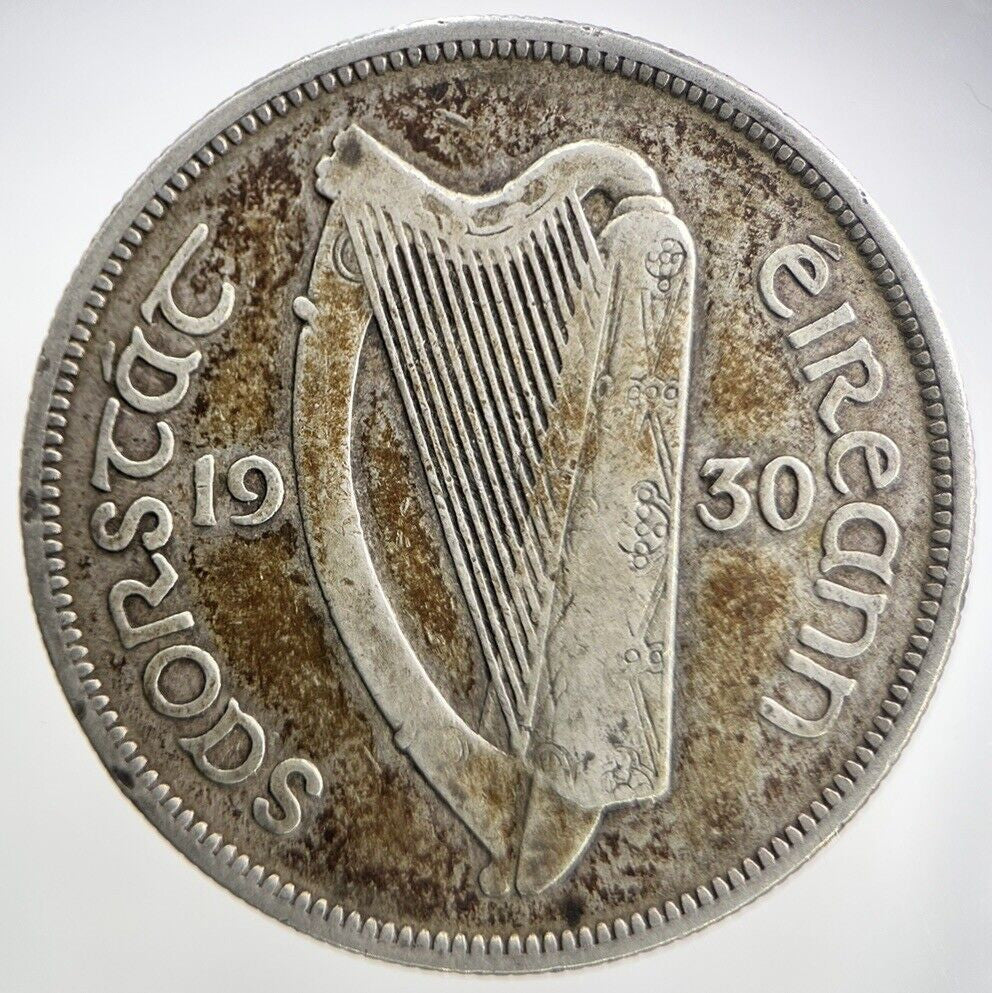 1930 Irish Horse Half - Crown Silver Coin | Collectable Grade | a1495