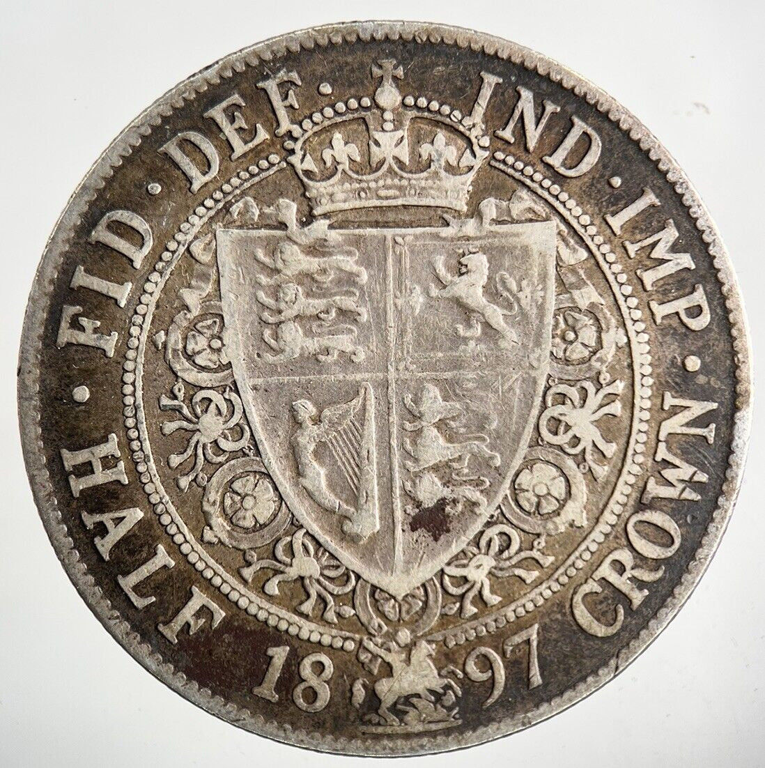 1897 Victoria Half - Crown Silver Coin | Fine Collectable Grade