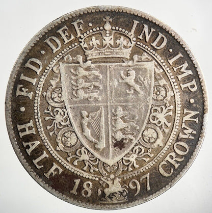 1897 Victoria Half - Crown Silver Coin | Fine Collectable Grade