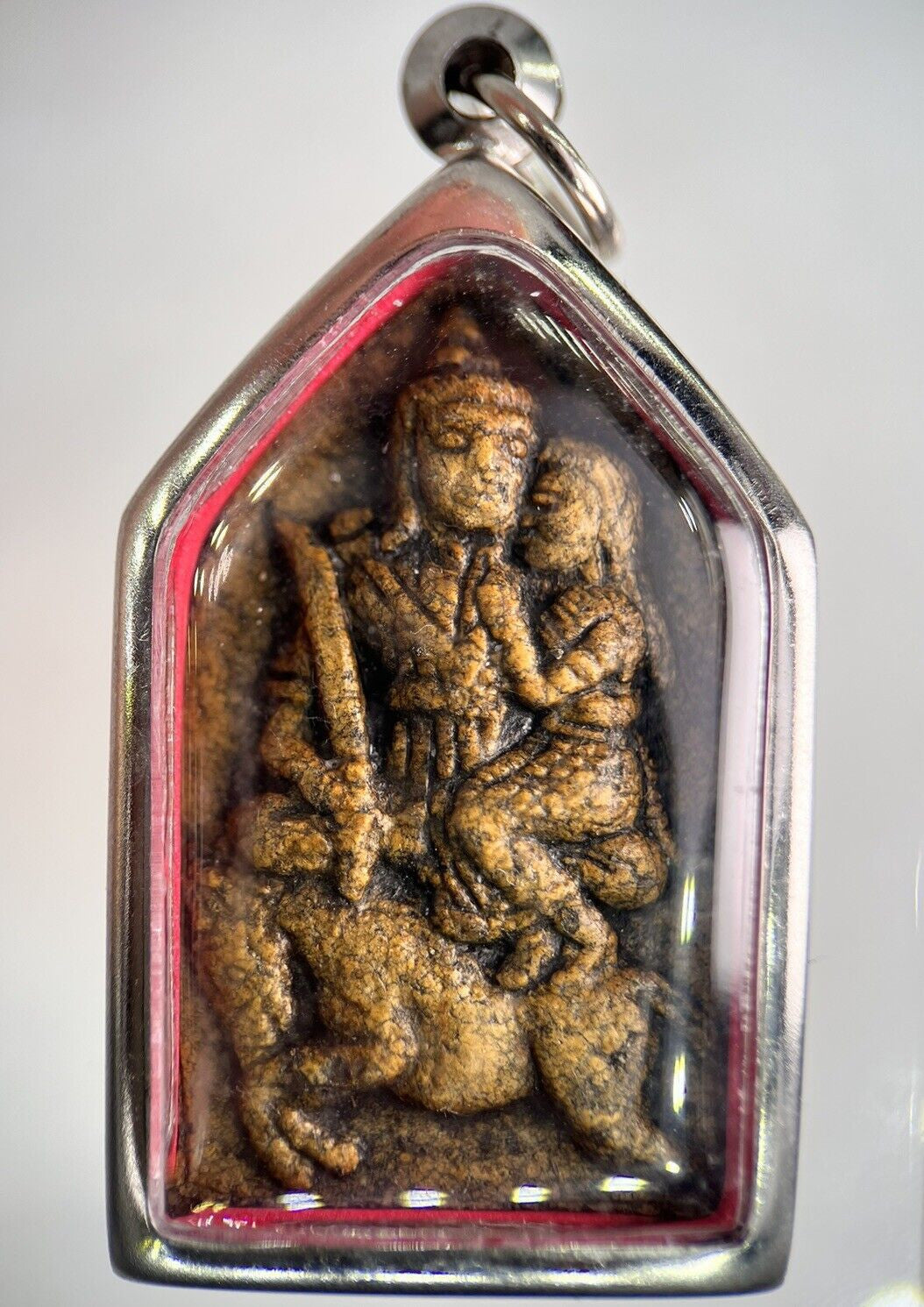 Thailand Old Thailand Thai Buddha Charm Clay Statue Amulet | Height 5cm