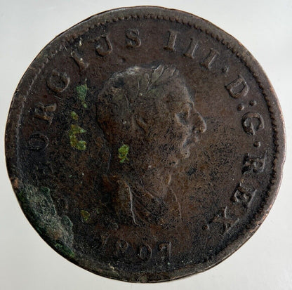 1807 George III 3rd Half - Penny Coin | Fine Collectable Grade
