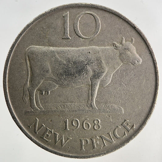 1968 Guernsey 10p Ten - Pence Coin | Fine Collectable Grade