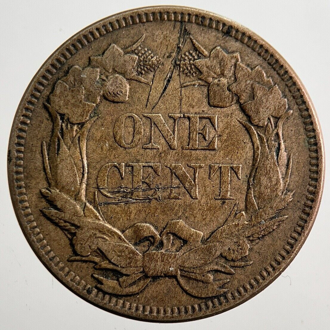 1857 US USA Eagle One 1 Cent Coin | Fine Collectable Grade | a8012