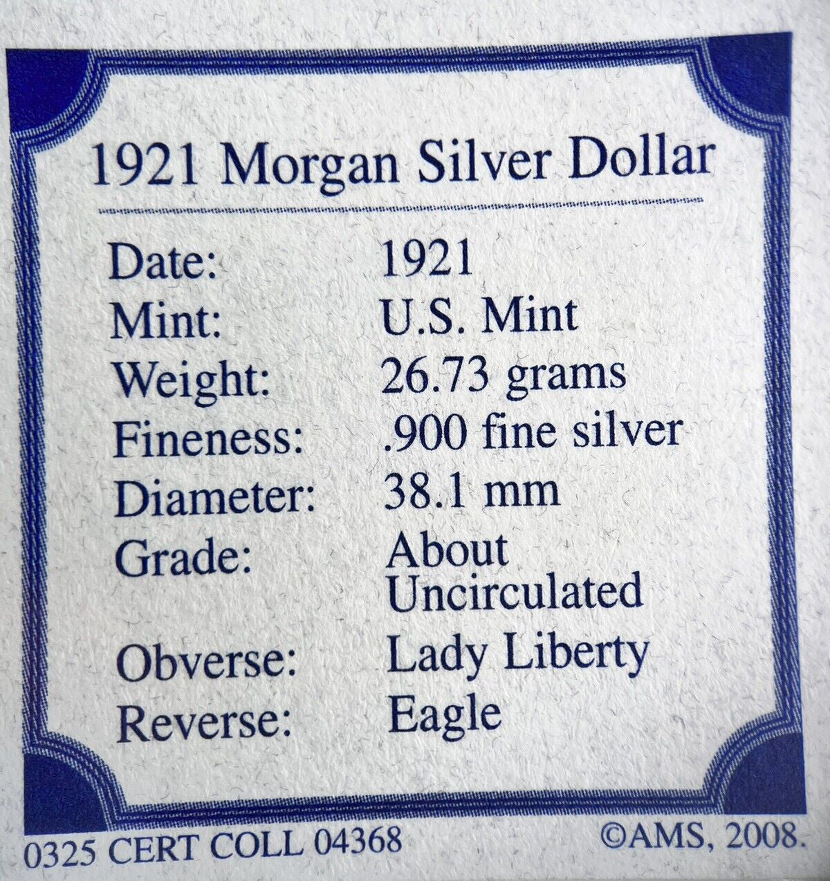1921-S US USA Morgan Dollar Silver Coin | Very High Grade | a358