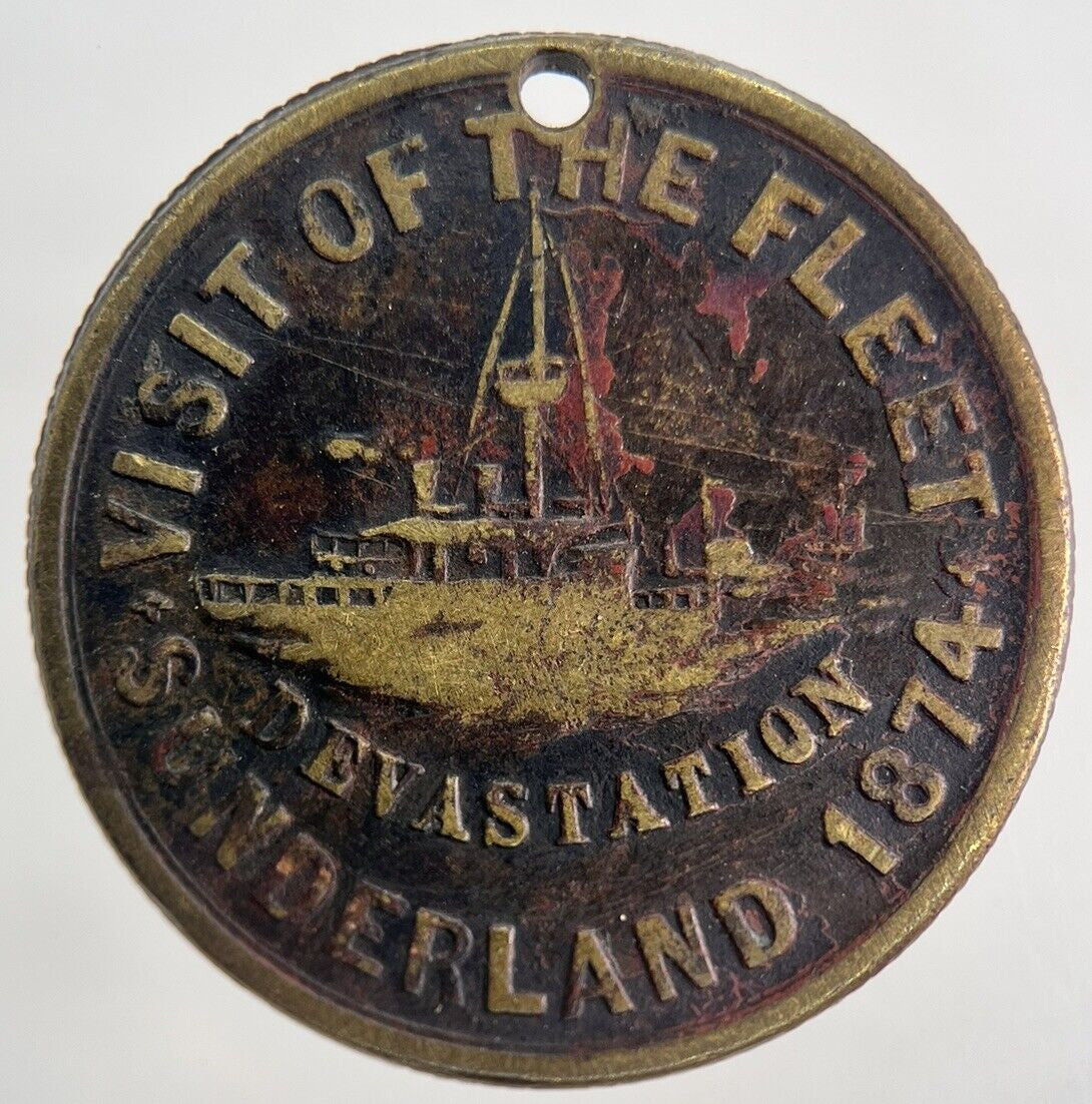 1874 Victoria Sunderland Fleet Visit Token Medal | Collectable Grade