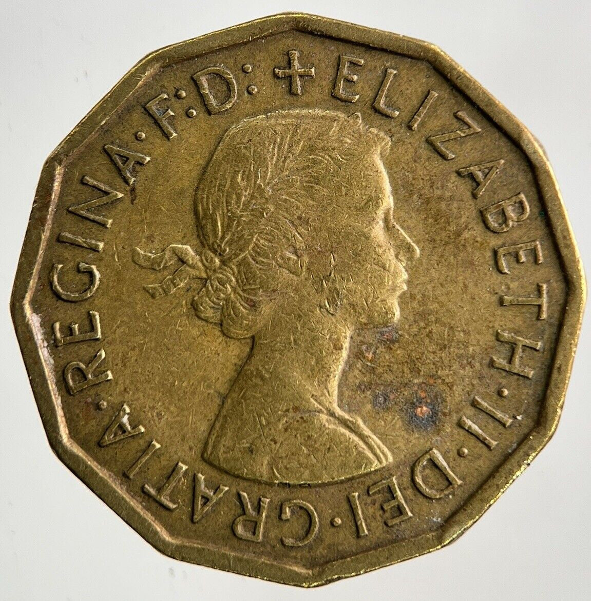 1964 Elizabeth II 2nd Brass Threepence Coin | Fine Collectable Grade