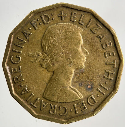1964 Elizabeth II 2nd Brass Threepence Coin | Fine Collectable Grade