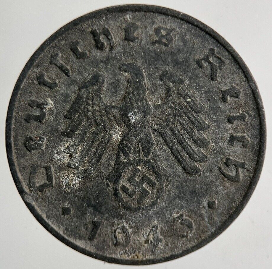 1943 - A Germany Nazi 10 Pfennig Coin | Fine Collectable Grade