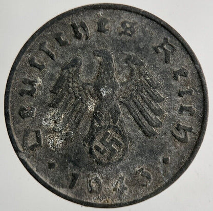 1943 - A Germany Nazi 10 Pfennig Coin | Fine Collectable Grade