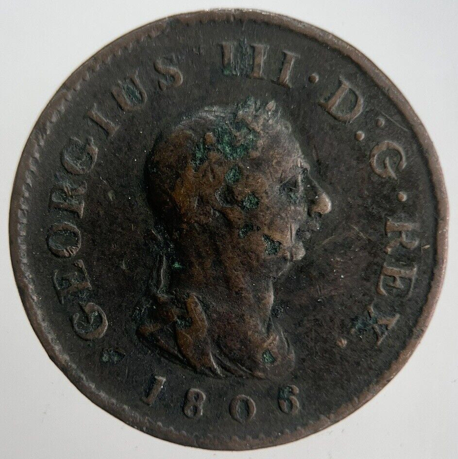 1806 George 3rd III Half - Penny Coin | Collectable Grade | a4523