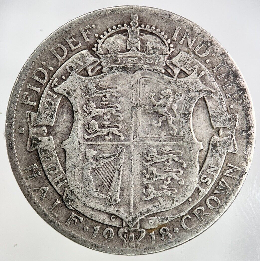1918 George V Half - Crown Silver Coin | Fine Collectable Grade