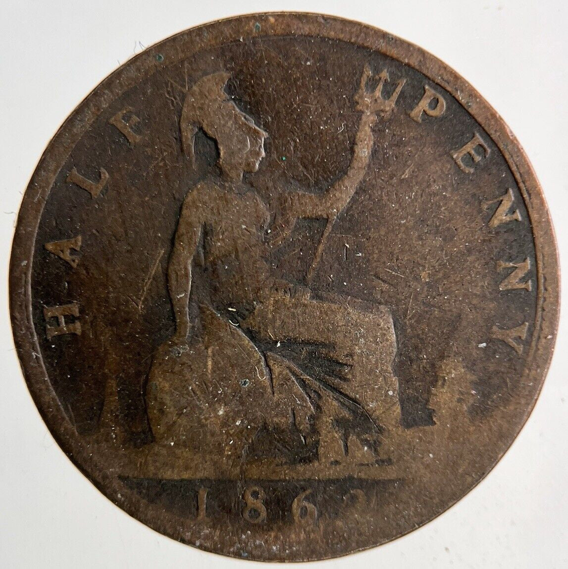 1863 Victoria Half-Penny Coin | Collectable Grade