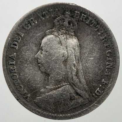 1892 Victoria Threepence Silver Coin | Collectable Grade | a7305
