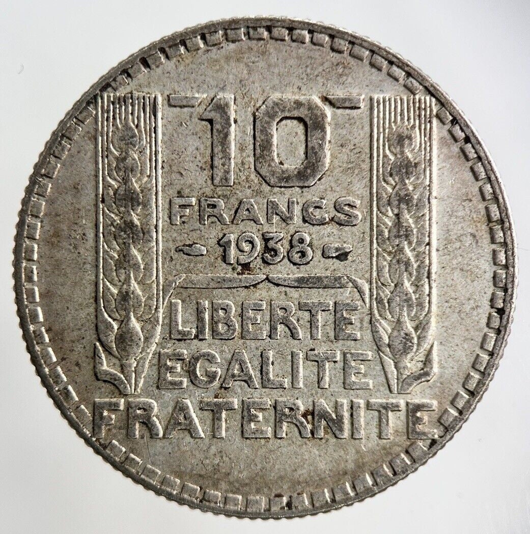 1938 France 10 Franc Silver Coin | Fine Collectable Grade
