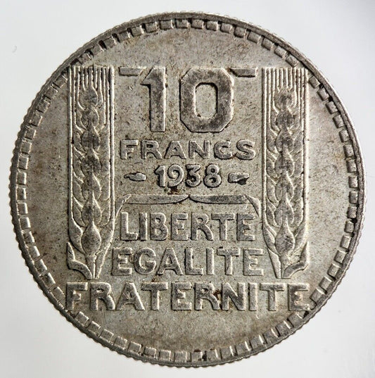 1938 France 10 Franc Silver Coin | Fine Collectable Grade