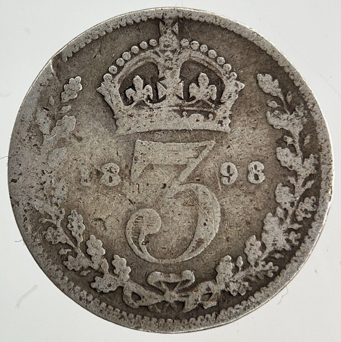 1898 Victoria Threepence Silver Coin | Collectable Grade