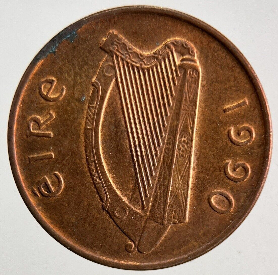 1990 Irish One Penny 1p Coin | Very High Grade