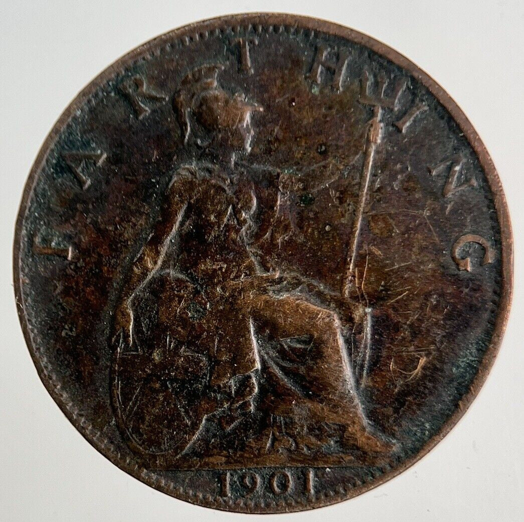 1901 Victoria Farthing Coin | Fine Collectable Grade | a8314