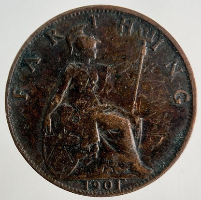 1901 Victoria Farthing Coin | Fine Collectable Grade | a8314