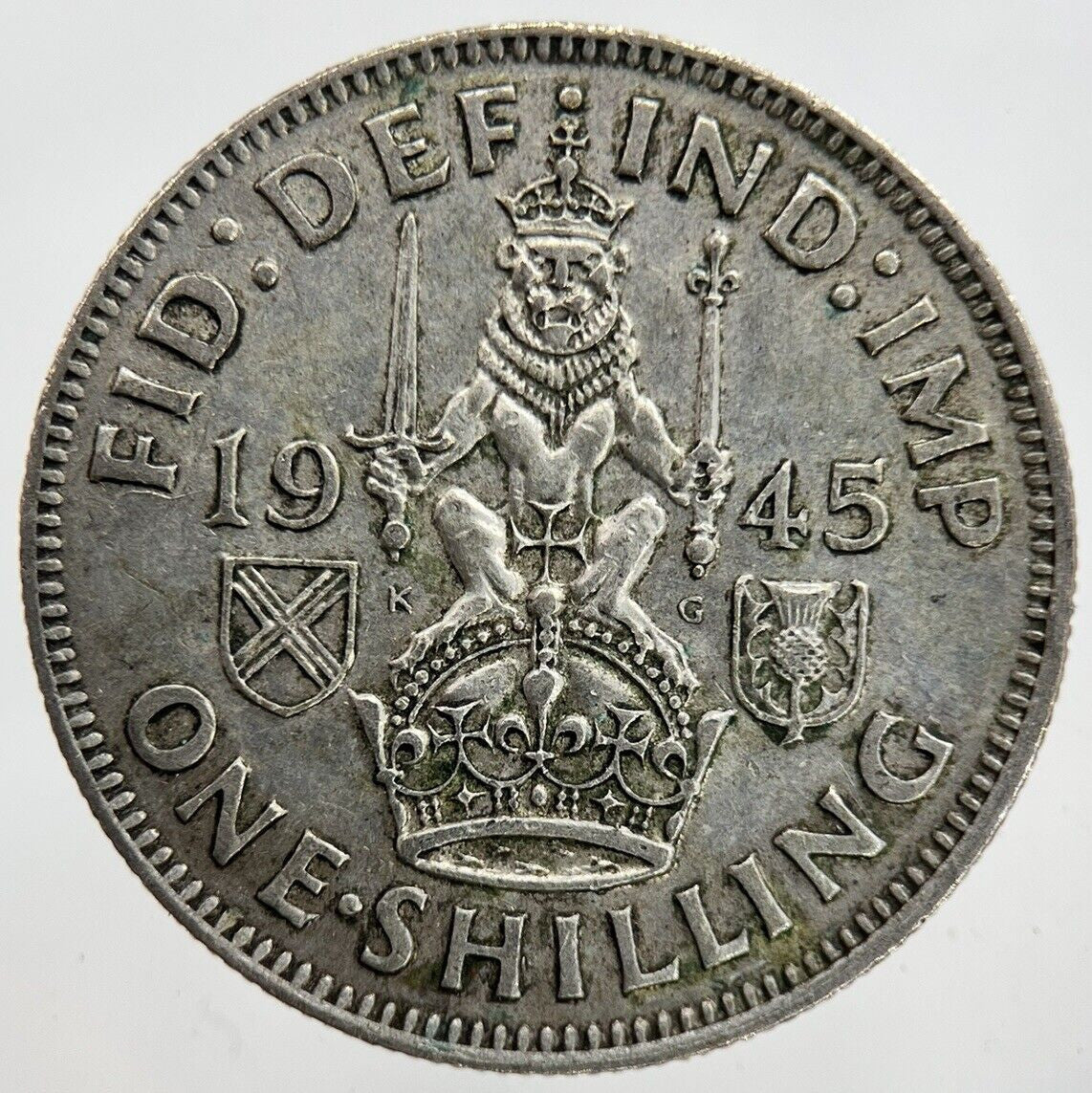1945 George VI Shilling Silver Coin | Fine Collectable Grade