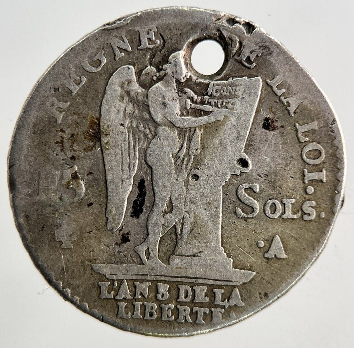 1792 France 15 Sols Silver Coin | Fine Collectable Grade