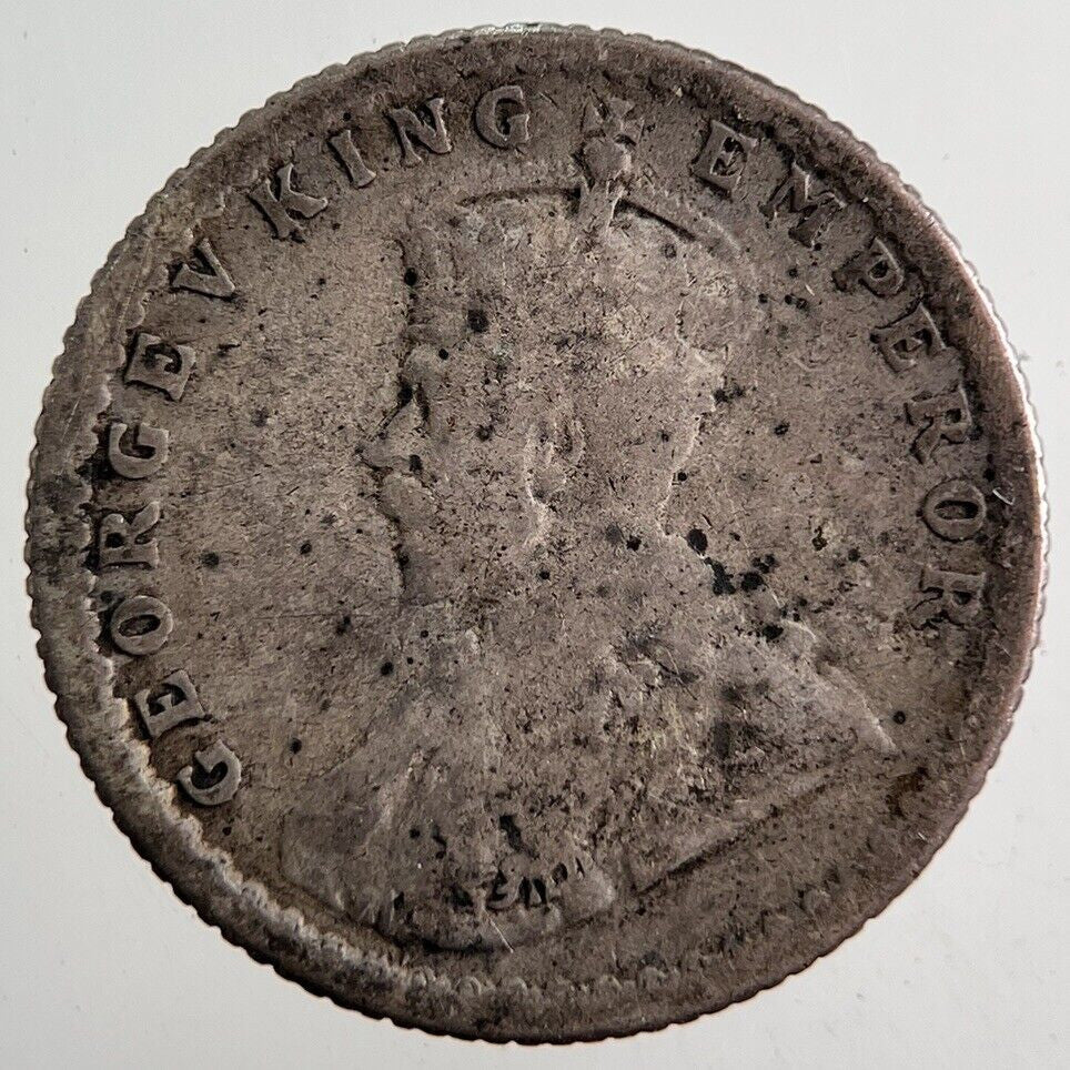 1918 India 1/4 Quarter Rupee Silver Coin | Collectable Grade