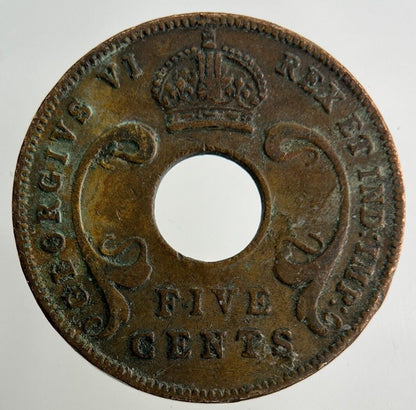 1942 East Africa 5 Cents Coin | Collectable Grade
