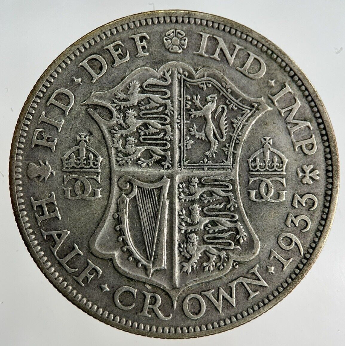 1933 George V Half - Crown Silver Coin | Fine Collectable Grade