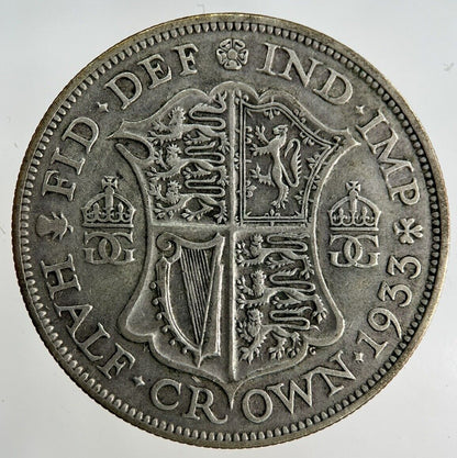 1933 George V Half - Crown Silver Coin | Fine Collectable Grade