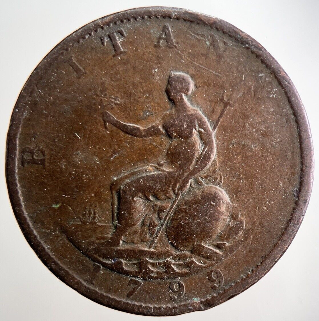 1799 George III Half - Penny Coin | Collectable Grade | a2886