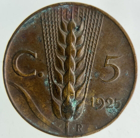 1925 Italy 5 Centesimi Coin | Fine Collectable Grade