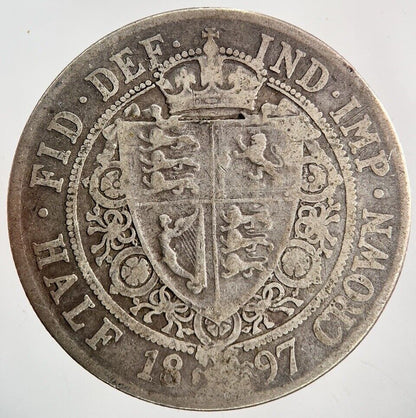 1897 Victoria Half - Crown Silver Coin | Fine Collectable Grade