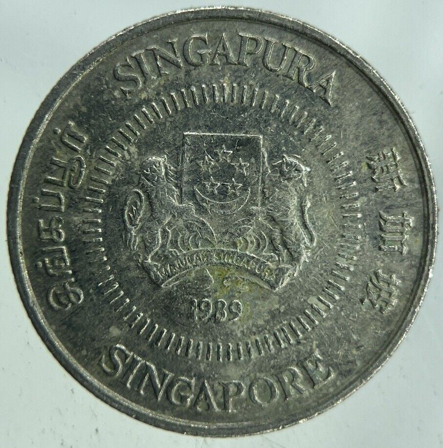 1989 Singapore 10 Cents Coin | Fine Collectable Grade