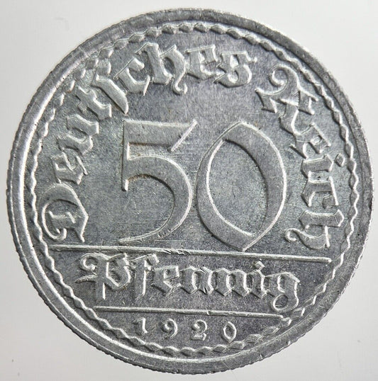 1920 - A Germany 50 Pfennig Coin | Very High Grade | a8226