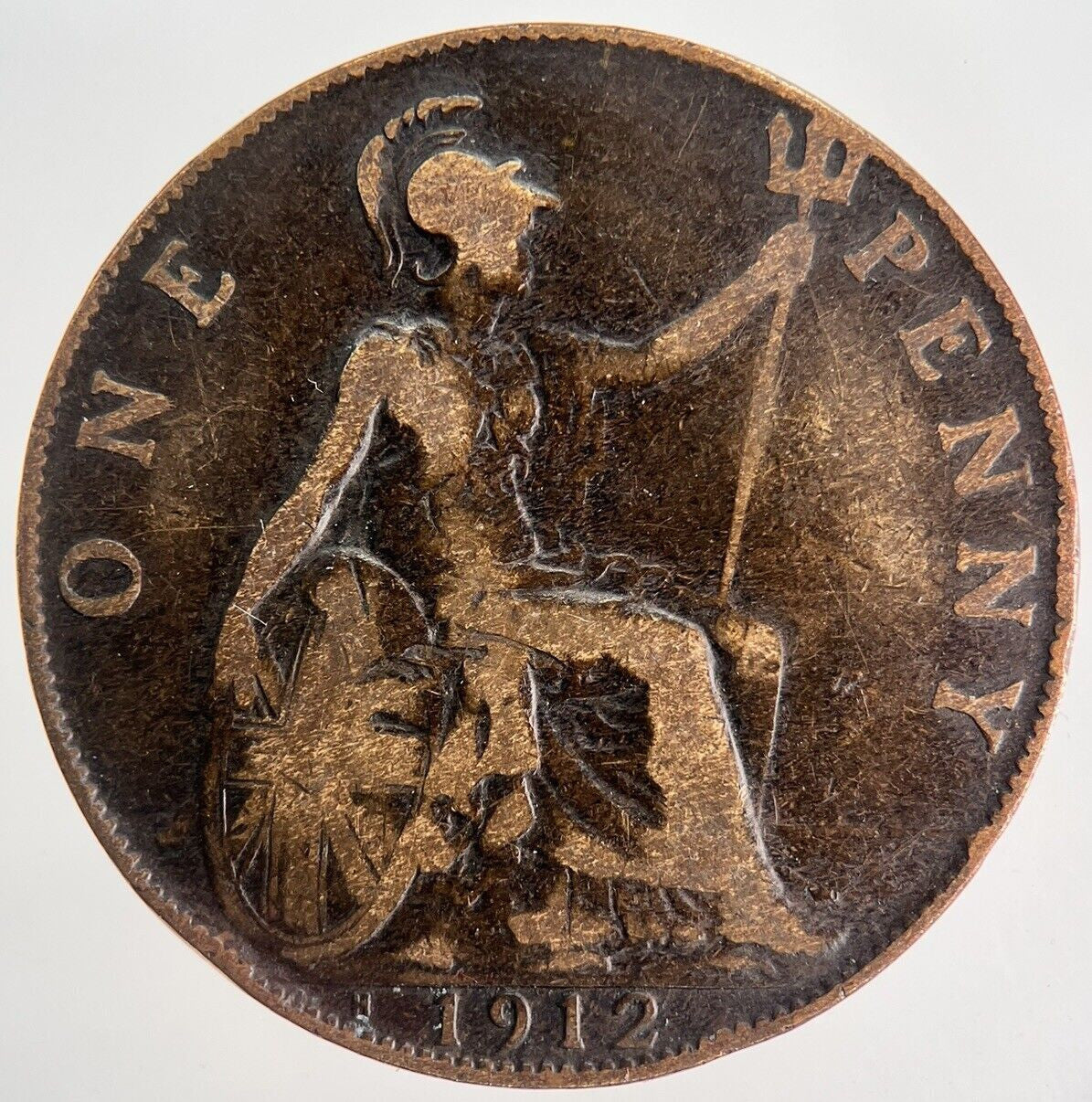 1912 - H George V One Penny Coin | Collectable Grade | a9915