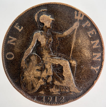 1912 - H George V One Penny Coin | Collectable Grade | a9915