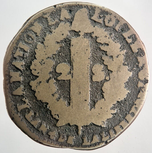1774 - 1792 France 2 Sol Coin Louis XVI | Collectable Grade