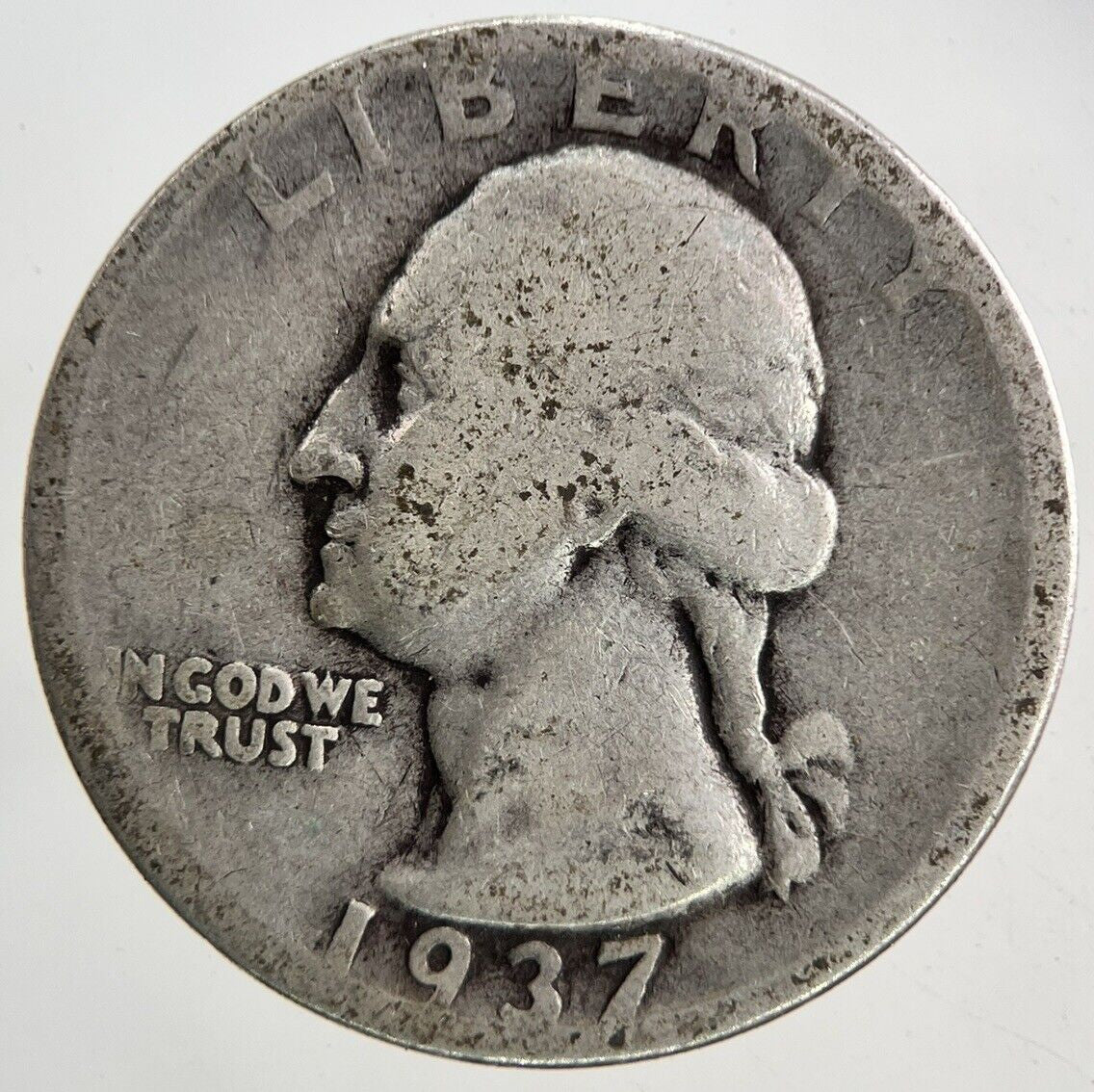 1937 US USA Quarter Dollar Silver Coin | Collectable Grade