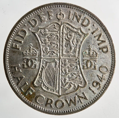1940 George VI Half - Crown Silver Coin | Fine Collectable Grade