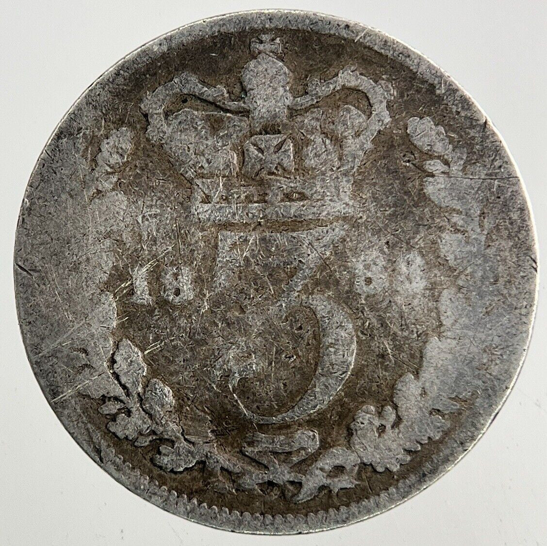 1888 Victoria Threepence Silver Coin | Fair Grade