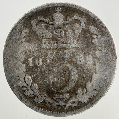 1888 Victoria Threepence Silver Coin | Fair Grade