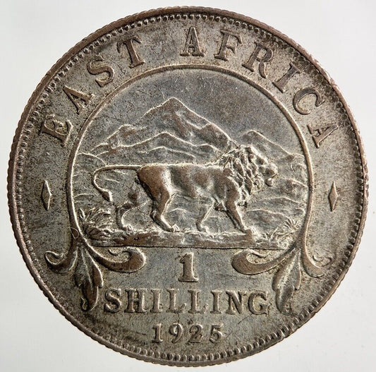 1925 East Africa One Shilling Silver Coin | Fine Collectable Grade