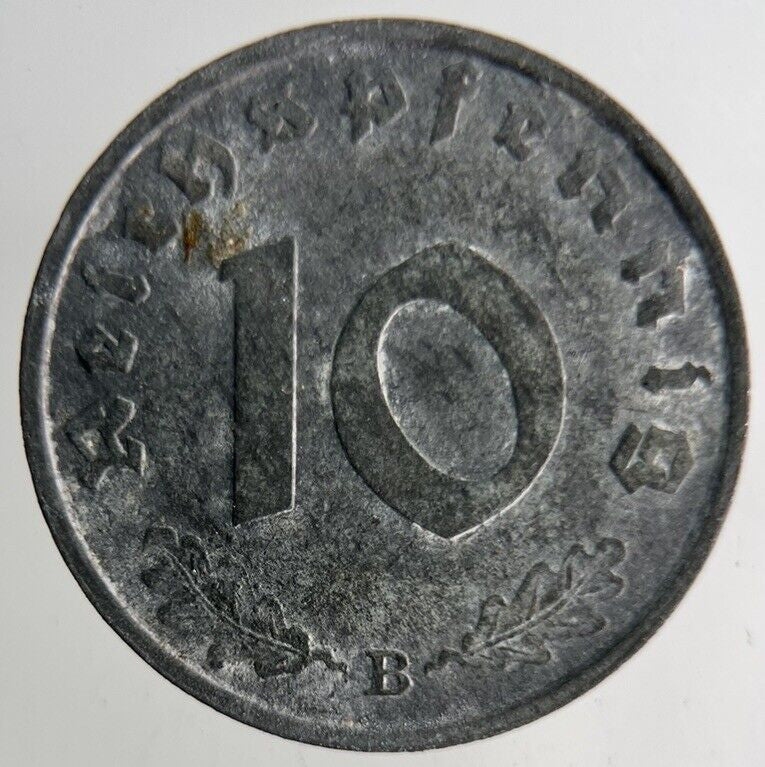 1944 Germany Nazi 10 Pfennig Coin | Very High Grade