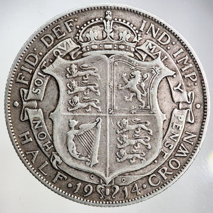 1914 George V Half-Crown Silver Coin | Very High Grade