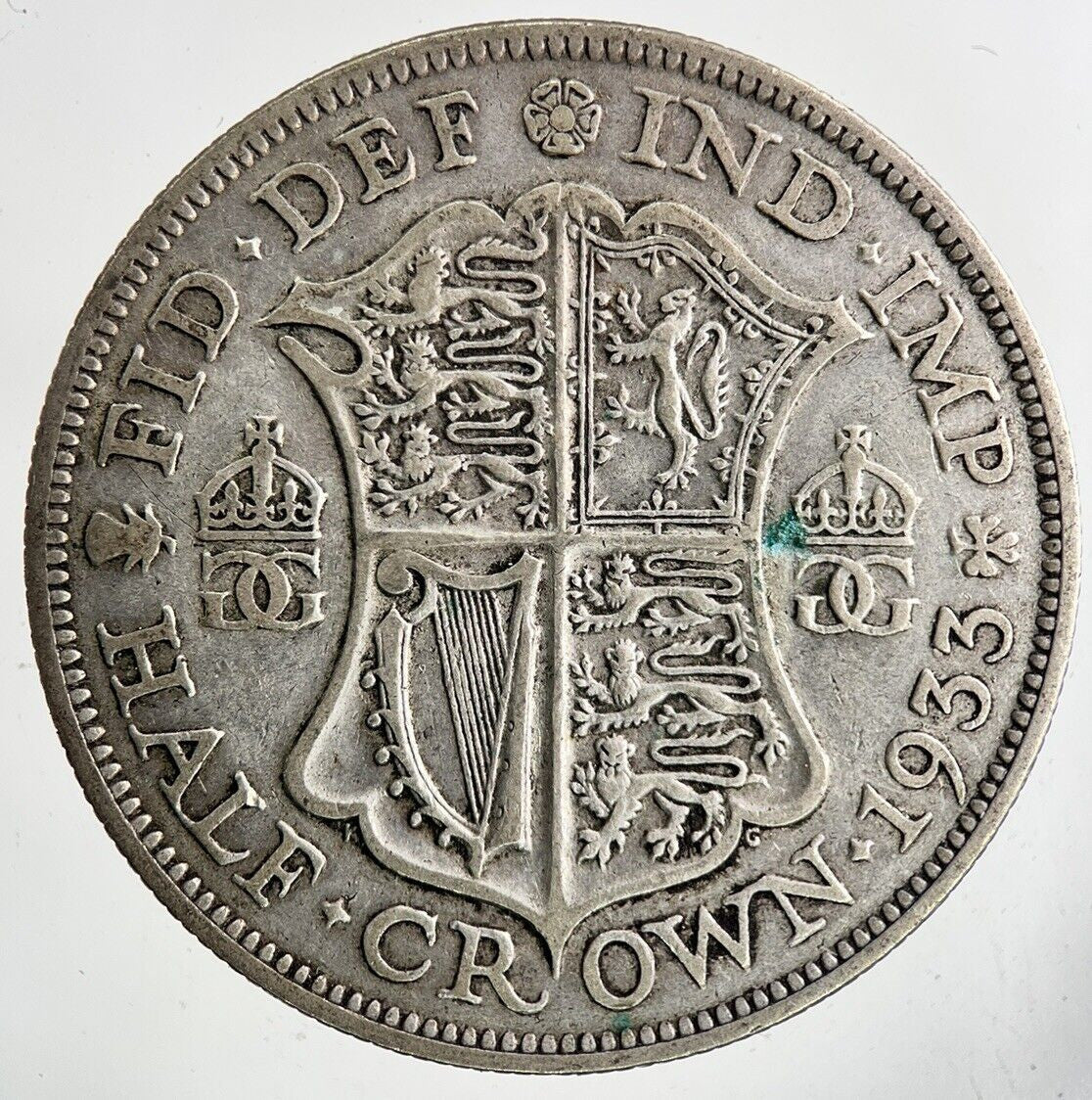 1933 George V Half - Crown Silver Coin | Fine Collectable Grade